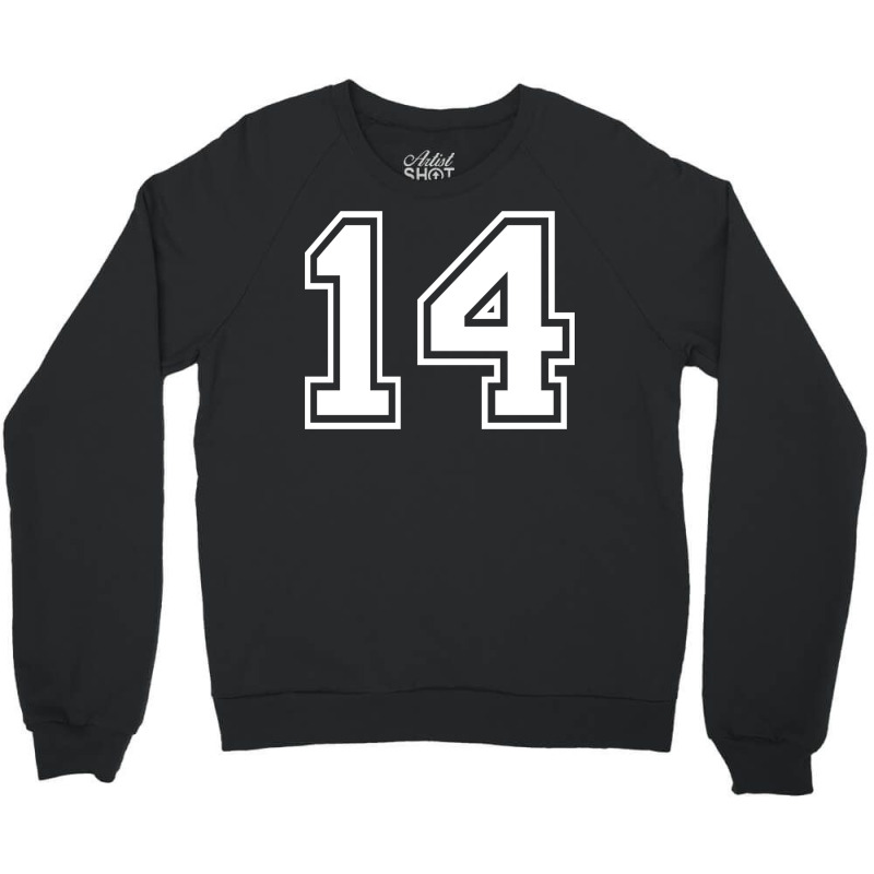 Number 14 Fourteen Back Crewneck Sweatshirt | Artistshot