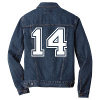 Number 14 Fourteen Back Men Denim Jacket | Artistshot