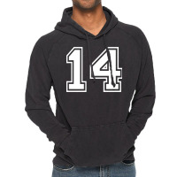 Number 14 Fourteen Back Vintage Hoodie | Artistshot