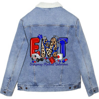 Emt Emergency Medical Technician Unisex Sherpa-lined Denim Jacket | Artistshot