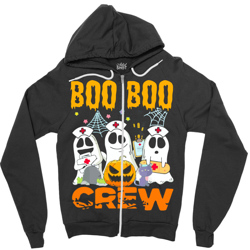 Boo Boo Crew Nurse Team ,halloween Ghost Boo Crew Zipper Hoodie by Syakiya | Artistshot