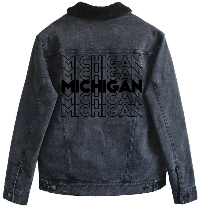 Michigan Unisex Sherpa-lined Denim Jacket | Artistshot