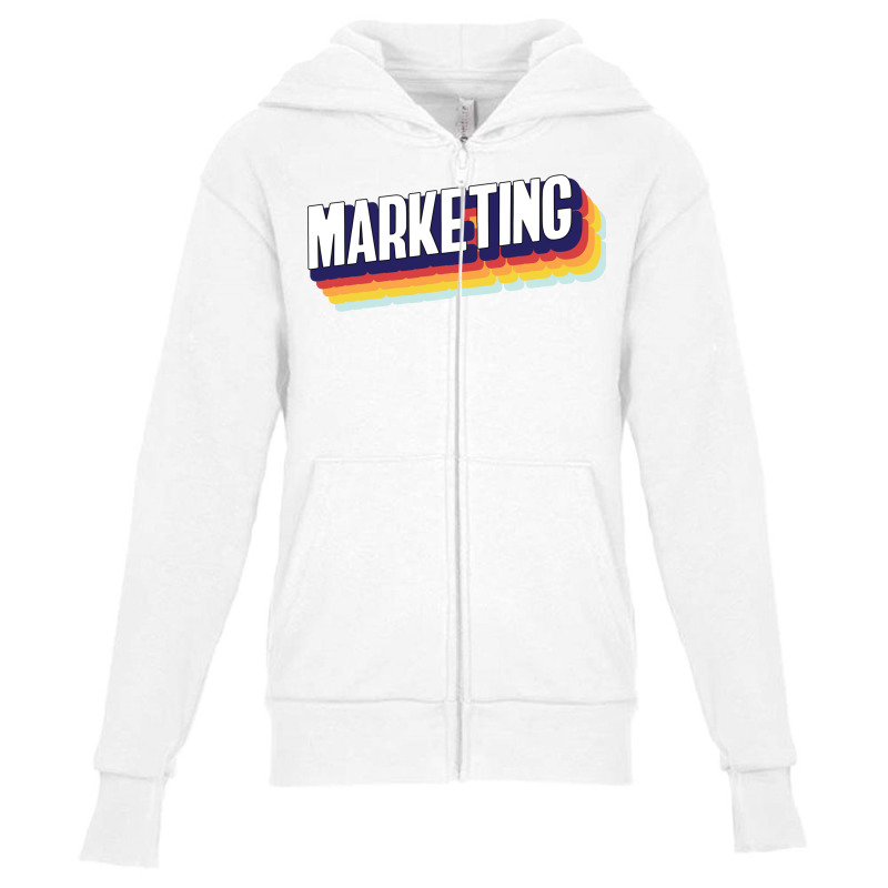 Marketing Youth Zipper Hoodie by Delique | Artistshot