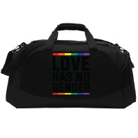 Love Has No Gender   Lgbt Quote (pink) Active Duffel | Artistshot