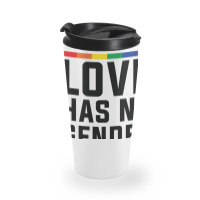 Love Has No Gender   Lgbt Quote (pink) Travel Mug | Artistshot