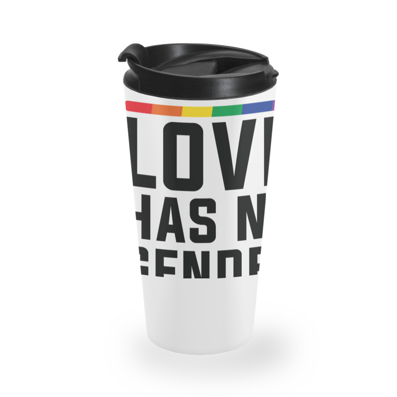 Love Has No Gender   Lgbt Quote (pink) Travel Mug | Artistshot