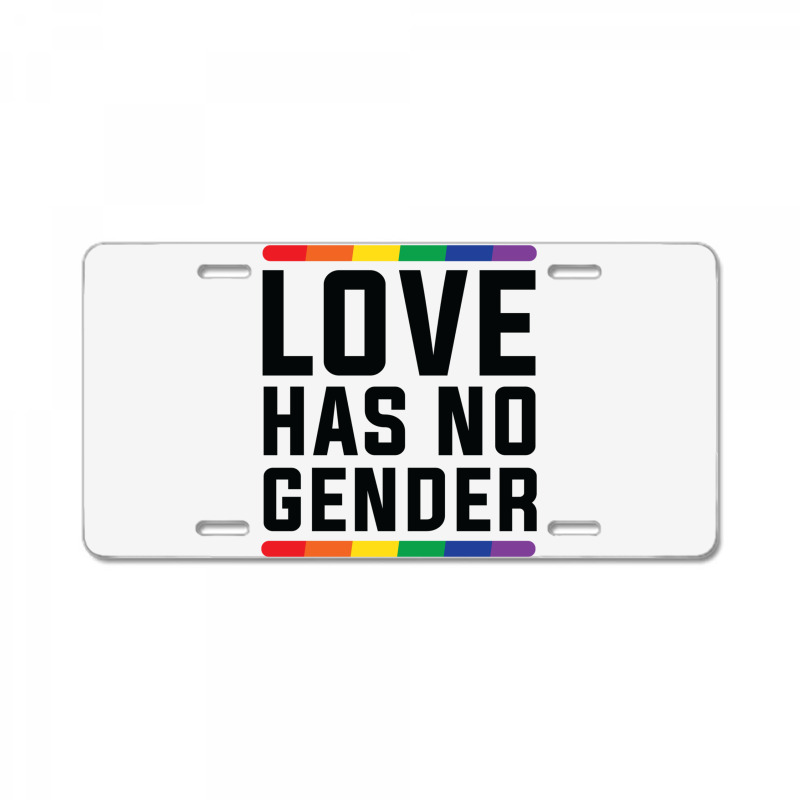 Love Has No Gender   Lgbt Quote (pink) License Plate | Artistshot