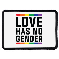 Love Has No Gender   Lgbt Quote (pink) Rectangle Patch | Artistshot