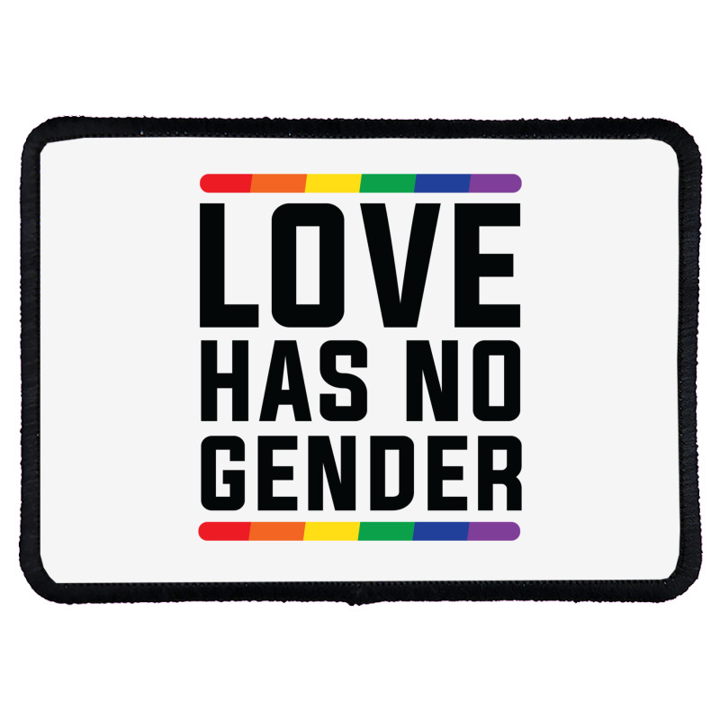 Love Has No Gender   Lgbt Quote (pink) Rectangle Patch | Artistshot