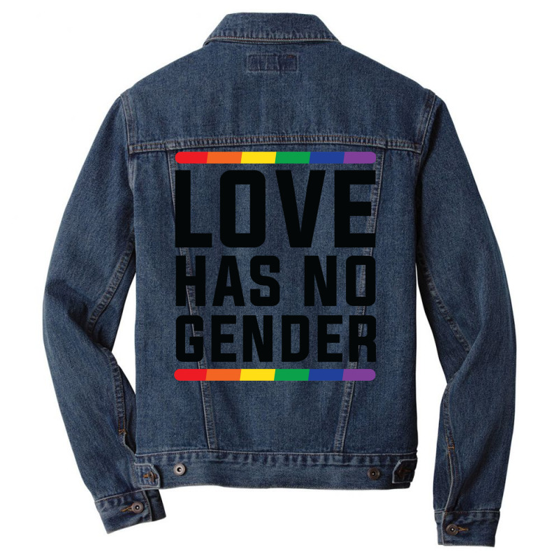 Love Has No Gender   Lgbt Quote Men Denim Jacket | Artistshot