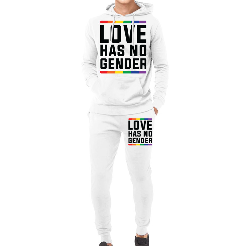 Love Has No Gender   Lgbt Quote Hoodie & Jogger Set | Artistshot