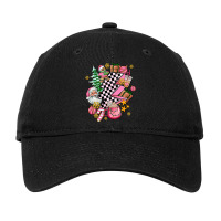 Pink Christmas Lightning Bolt Adjustable Cap | Artistshot