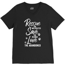 animals lover rescue save love t shirt V-Neck Tee | Artistshot