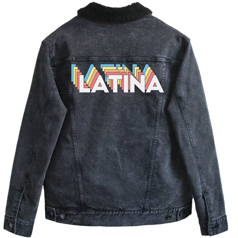 Latina Unisex Sherpa-Lined Denim Jacket by Delique | Artistshot