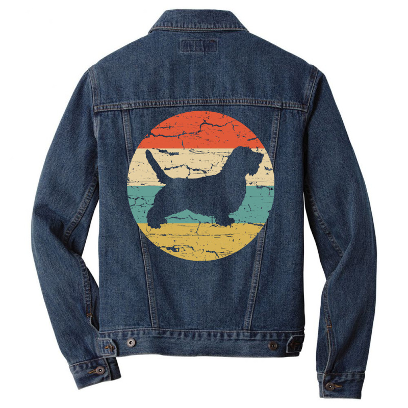 Petit Basset Griffon Vendeen Vintage Retro Men Denim Jacket by rafaeltto | Artistshot