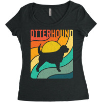 Otterhound Dog Vintage Gift Pet Lover Women's Triblend Scoop T-shirt | Artistshot