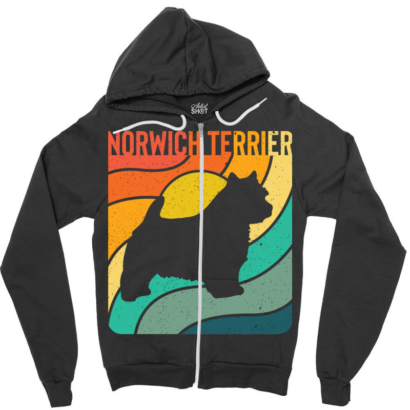 Norwich Terrier Dog Vintage Gift Pet Lover Zipper Hoodie by rafaeltto | Artistshot