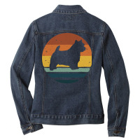 Norwich Terrier Retro Vintage Ladies Denim Jacket | Artistshot