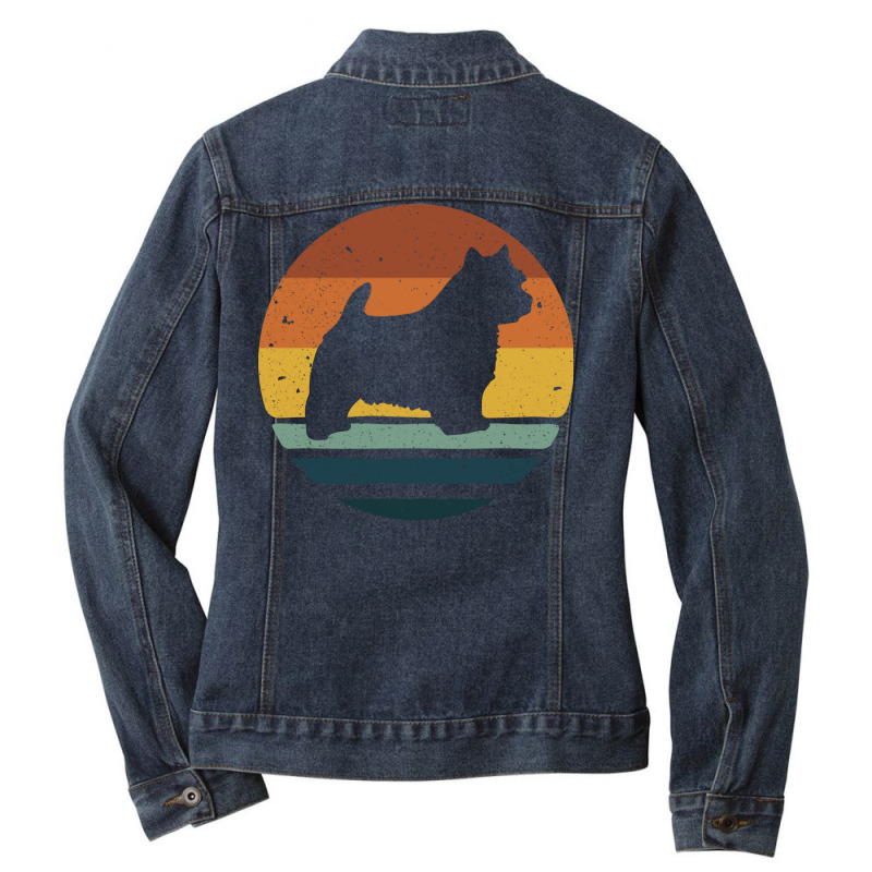 Norwich Terrier Retro Vintage Ladies Denim Jacket by rafaeltto | Artistshot