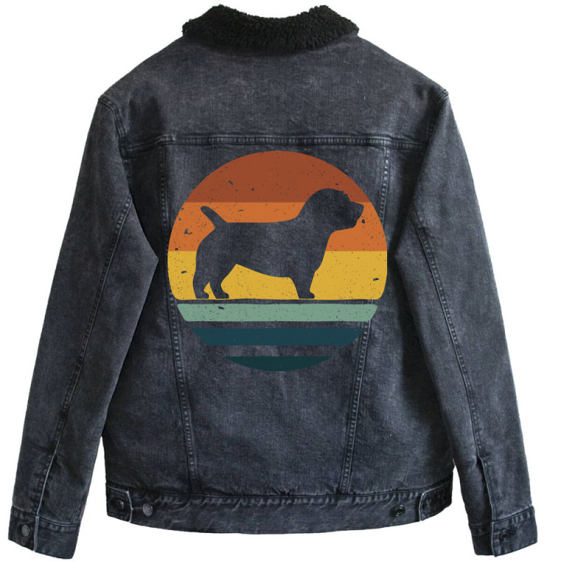 Glen Of Imaal Terrier Retro Vintage Unisex Sherpa-Lined Denim Jacket by rafaeltto | Artistshot