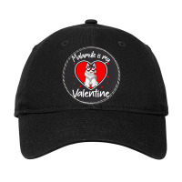 Alaskan Malamute Is My Valentine T  Shirt Alaskan Malamute Is My Valen Adjustable Cap - Leatherette Patch | Artistshot