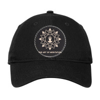 The Art Of Meditation Adjustable Cap - Leatherette Patch | Artistshot