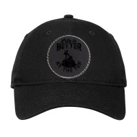 Life Is Better At The Top Mountaineering Adjustable Cap - Leatherette Patch | Artistshot