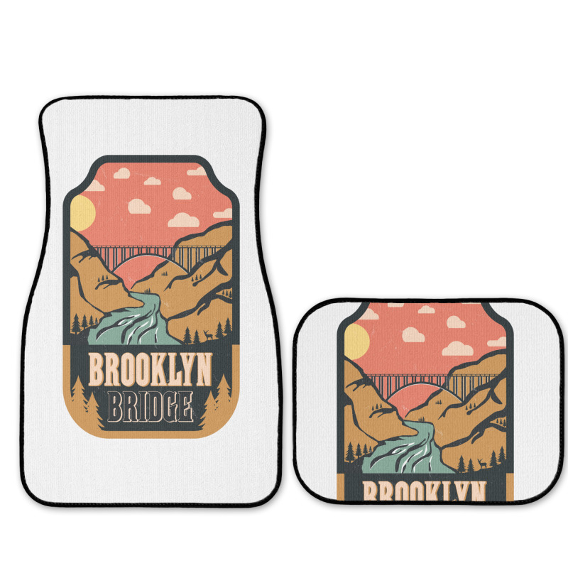 Brooklyn Bridge   Retro Design Full Set Car Mats | Artistshot