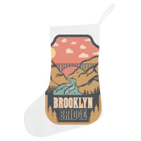 Brooklyn Bridge   Retro Design Holiday Stocking | Artistshot