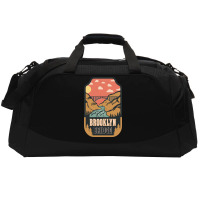 Brooklyn Bridge   Retro Design Active Duffel | Artistshot