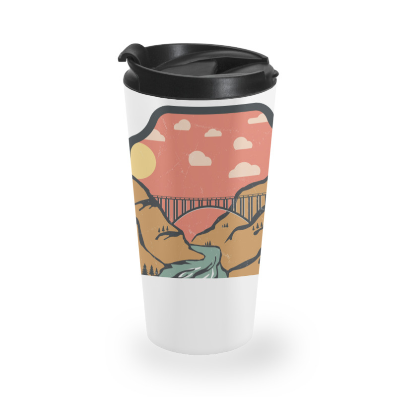 Brooklyn Bridge   Retro Design Travel Mug | Artistshot