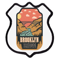 Brooklyn Bridge   Retro Design Shield Patch | Artistshot