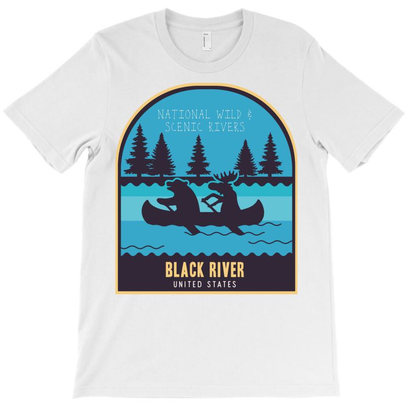 Black River, National River In Usa T-Shirt by RozakArt | Artistshot