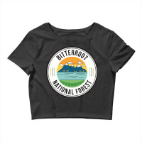 Bitterroot National Forest Retro Sign Crop Top | Artistshot