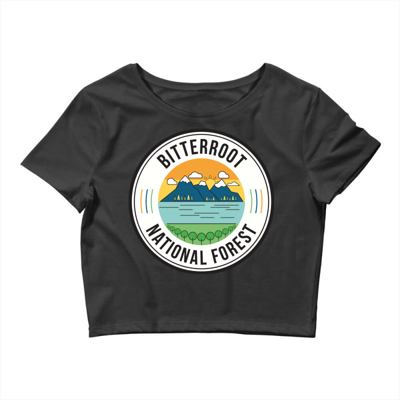 Bitterroot National Forest Retro Sign Crop Top by RozakArt | Artistshot