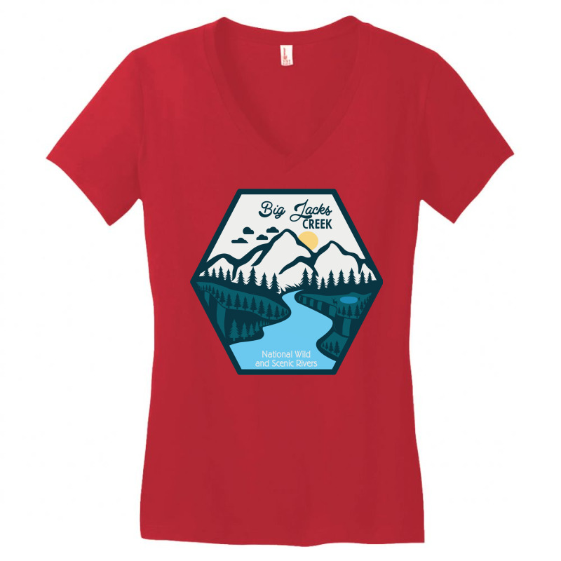 Big Jacks Creek National Wild And Scenic River, Women's V-Neck T-Shirt by RozakArt | Artistshot