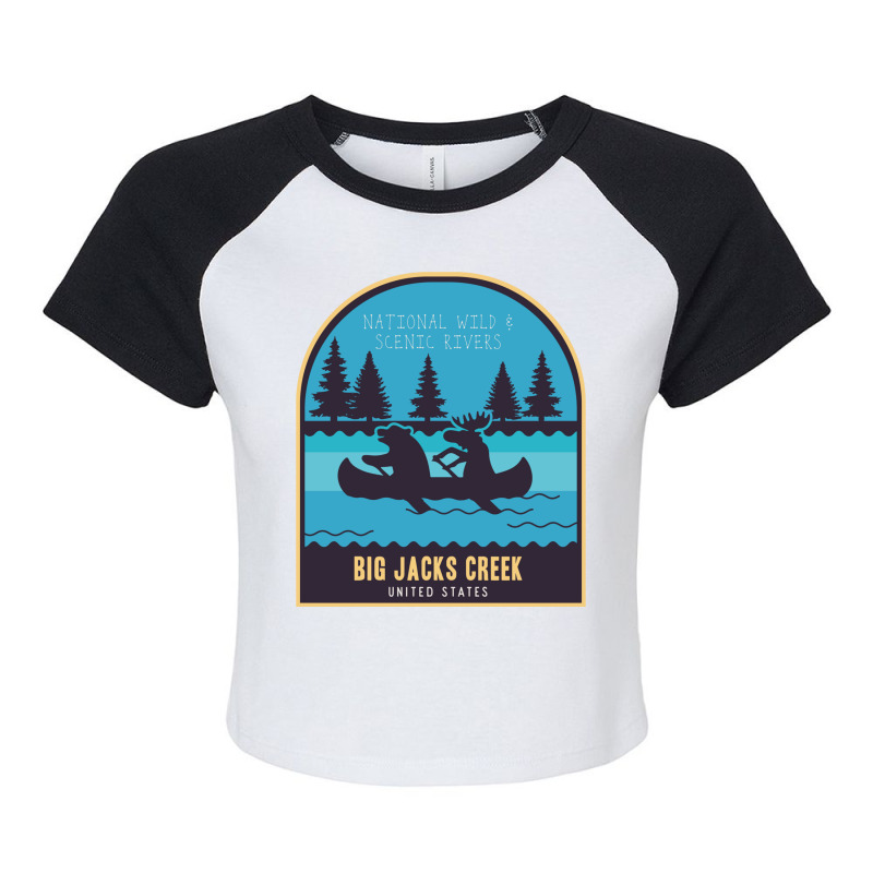 Big Jacks Creek National River In Usa Raglan Crop Top by RozakArt | Artistshot