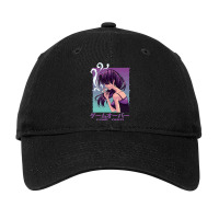 Japanese Vaporwave Sad Anime Girl Game Over Aesthe Adjustable Cap | Artistshot