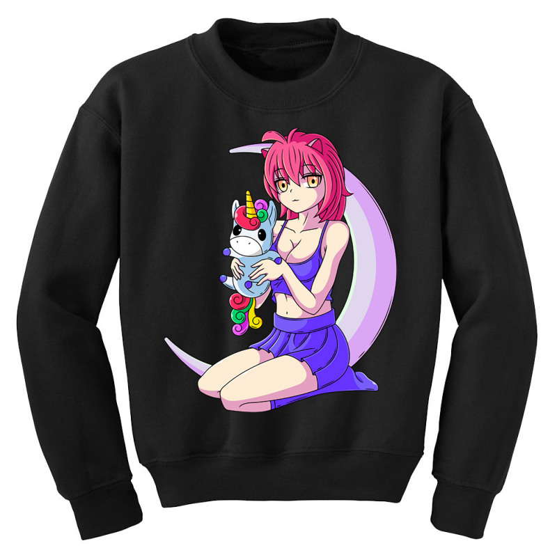 Japanese Anime Girl Unicorn Pastel Goth Vaporwave Youth Sweatshirt | Artistshot