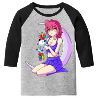 Japanese Anime Girl Unicorn Pastel Goth Vaporwave Youth 3/4 Sleeve | Artistshot