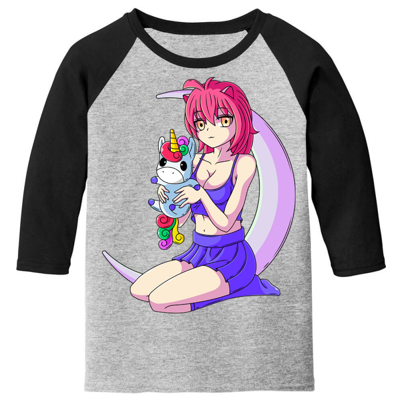 Japanese Anime Girl Unicorn Pastel Goth Vaporwave Youth 3/4 Sleeve | Artistshot