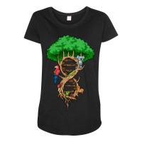 Infinite Tree Of Life Dna Biology Environment Love Maternity Scoop Neck T-shirt | Artistshot