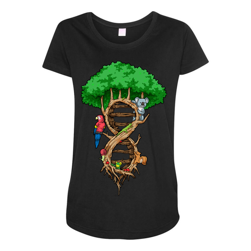 Infinite Tree Of Life Dna Biology Environment Love Maternity Scoop Neck T-shirt by Ziz | Artistshot