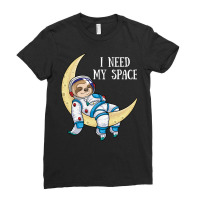 I Need Space Sloth Astronaut Moon Galaxy Outer Spa Ladies Fitted T-shirt | Artistshot