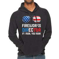 Fireworks Director If I Run You Run Funny 4th Of J Vintage Hoodie | Artistshot