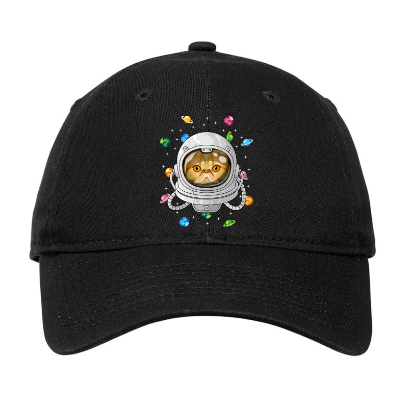 Exotic Shorthair Astronaut Cat Deep In Space Cosmi Adjustable Cap by Ziz | Artistshot