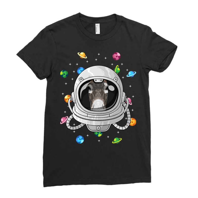 Donkey Astronaut Animal Deep In Space Cosmic Unive Ladies Fitted T-Shirt by Ziz | Artistshot