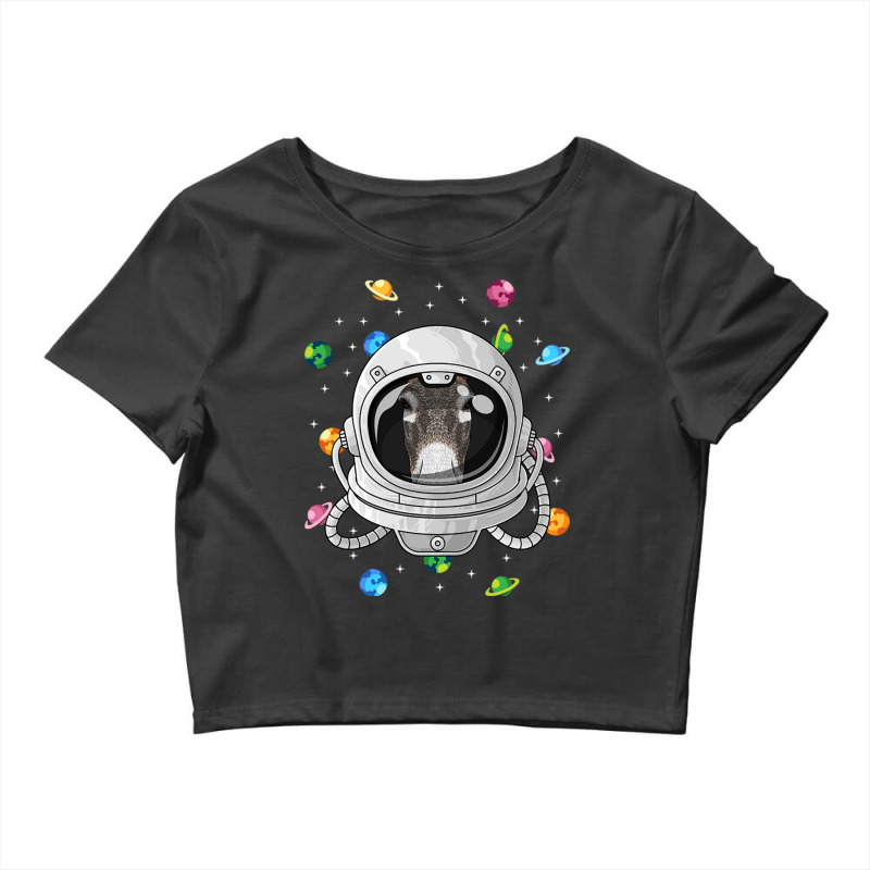 Donkey Astronaut Animal Deep In Space Cosmic Unive Crop Top by Ziz | Artistshot