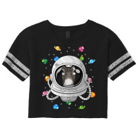 Donkey Astronaut Animal Deep In Space Cosmic Unive Scorecard Crop Tee | Artistshot