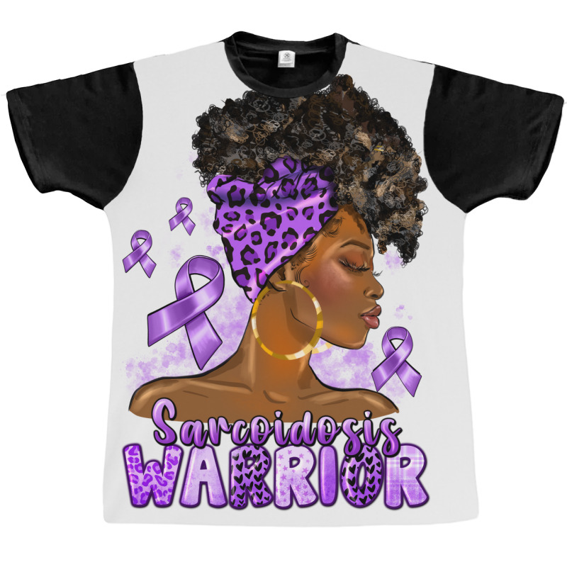 Afro Woman Sarcoidosis Cancer Warrior Graphic T-shirt | Artistshot